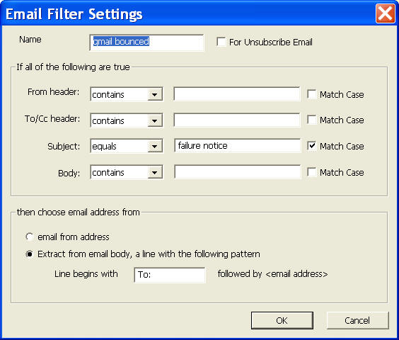 bounced email filter bounced email filter