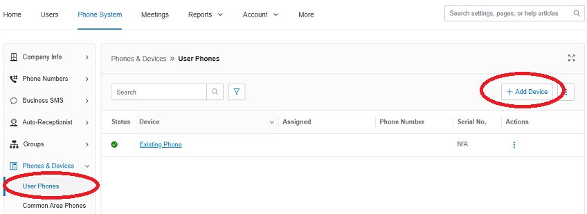 ringcentral phone device